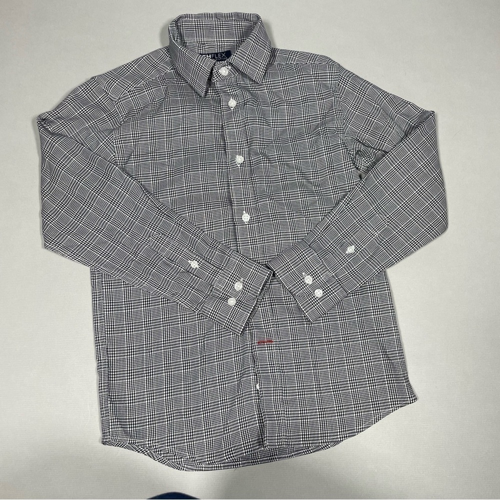 J.crew The Flex Black and White Button Up size 8
